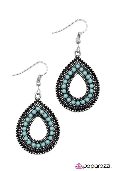 Beauty And The Bead - Blue Earrings ~ Paparazzi