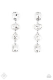 Cosmic Heiress - White Earrings ❤️ Paparazzi