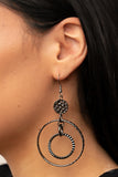 Mechanical Mecca - Black Earrings ❤️ Paparazzi