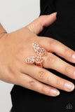 Bright-Eyed Butterfly - Copper Ring ❤️ Paparazzi