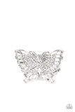 Fearless Flutter - White Ring ❤️ Paparazzi