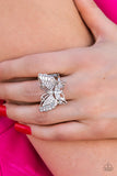 Fearless Flutter - White Ring ❤️ Paparazzi