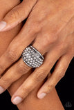 Running OFF SPARKLE - Black Ring ❤️ Paparazzi