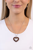 FLIRT No More - Brown Necklace ❤️ Paparazzi