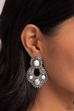 Handcrafted Horseshoe - White Earring ❤️ Paparazzi