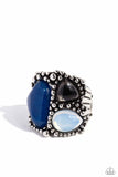 Natural Motley - Blue Ring ❤️ Paparazzi