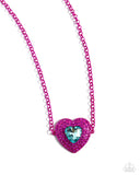 Locket Leisure - Pink Necklace ❤️ Paparazzi