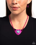 Locket Leisure - Pink Necklace ❤️ Paparazzi