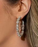 Presidential Pizzazz - White Earrings ❤️ Paparazzi