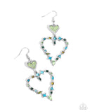 Parallel Passion - Green Earrings  ❤️ Paparazzi