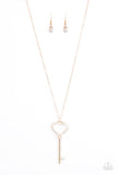 Love Is Key - Gold Necklace ❤️ Paparazzi
