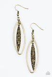 Sparkle All Day - Brass Earrings ❤️ Paparazzi