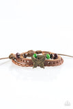 Brazen Butterfly - Green Urben Slip Knot ~ Paparazzi Bracelets