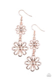 A Date With Daisies - Rose Gold Earrings ~ Paparazzi
