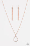 Timeless Twinkle - Rose Gold Necklace ❤️ Paparazzi
