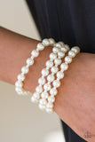 Work The Ballroom - White Bracelet ~ Paparazzi