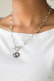 She Sparkles On/all Aglitter - Silver Necklace/bracelet Set Paparazzi Sets