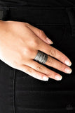 Paleo Patterns - Black Ring ❤️ Paparazzi