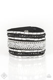 Rhinestone Rumble - Black Bracelet ❤️ Paparazzi