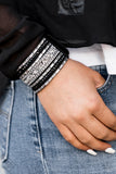 Rhinestone Rumble - Black Bracelet ❤️ Paparazzi