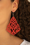 Powers of ZEN - Red Earrings ❤️ Paparazzi