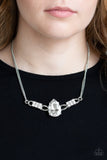 Way To Make An Entrance - White Necklace ~ Paparazzi