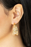Badlands and Bellbottoms - Gold Earrings ❤️ Paparazzi
