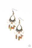 Adobe Air - Brass Earrings ❤️ Paparazzi
