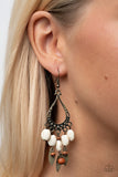 Adobe Air - Brass Earrings ❤️ Paparazzi