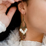 Adobe Air - Brass Earrings ❤️ Paparazzi