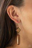 You Wood Be So Lucky - Copper Earrings ~ Paparazzi