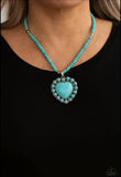 A Heart Of Stone - Blue Necklace ❤️ Paparazzi