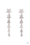 Americana Attitude - White Earrings ❤️ Paparazzi