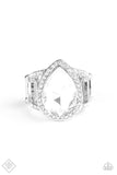 Blinging Down The House - White Ring ~ Papaprazzi Fashion Fix