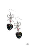 BOW Away Zone - Black Earrings ❤️ Paparazzi