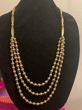 Beaded Beacon - Brass Necklace ~ Paparazzi Fashion Fix