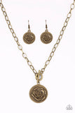 Beautifully Belle - Brass Necklace ❤️ Paparazzi