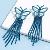 Billowing Butterflies - Blue Earrings ❤️ Paparazzi