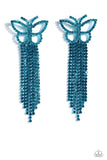 Billowing Butterflies - Blue Earrings ❤️ Paparazzi