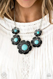 Bountiful Badlands - Blue Necklace ~ Paparazzi Fashion Fix