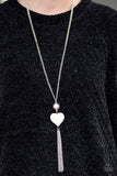 Cold Heart - White Necklace ~ Paparazzi