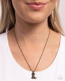Collectable Cowboy - Brass Necklace ❤️ Paparazzi