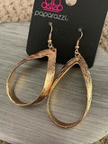 Come REIGN or Shine - Gold Earrings ❤️ Paparazzi