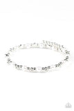 Decadently Dainty - White Bracelet ~ Paparazzi Bracelets
