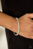Decked Out In Diamonds - Gold Bangle ~ Paparazzi Bracelets