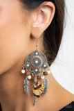 Desert Plains - White Earrings ~ Paparazzi