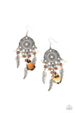 Desert Plains - White Earrings ~ Paparazzi