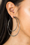 Drop It Like Its Haute - Black Earrings ~ Paparazzi