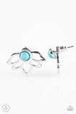 Lotus Breeze - Blue Double Post Earrings ~ Paparazzi
