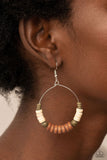 Earthy Esteem - Brown Earrings ❤️ Paparazzi
